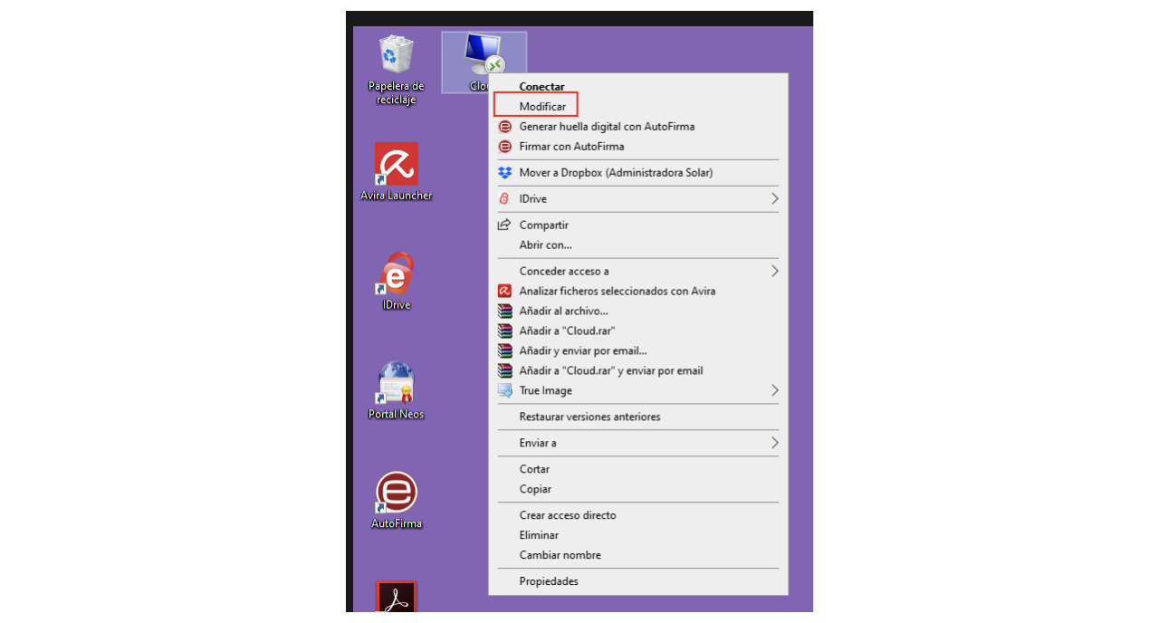 Imagen de la conexión que hemos creado.